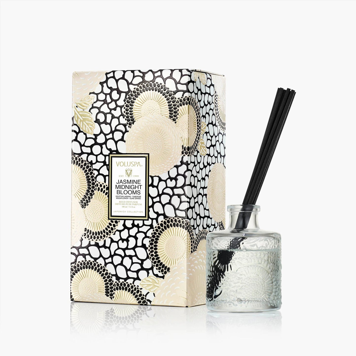 Voluspa Jasmine Midnight Blooms Reed Diffuser