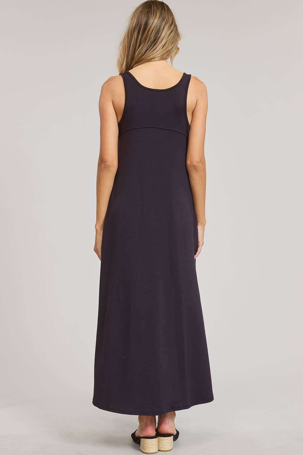 Charlotte Avery The Westlyn Sleeveless Scuba Maxi Dress in Black