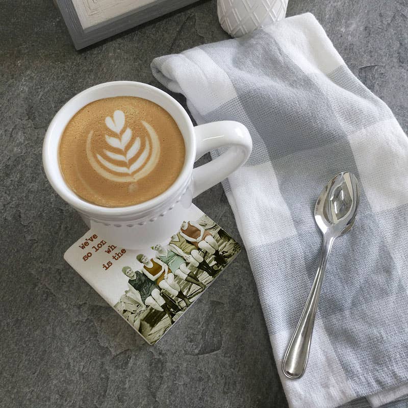 We've Been Friends for So Long Limestone Drink Coaster