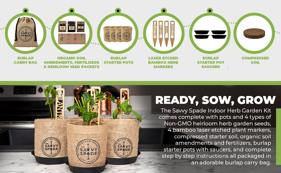 Savvy Spade Herb Garden Starter Kit