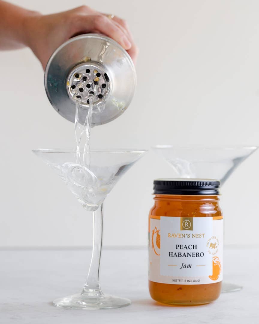 Raven's Nest Peach Habanero Jam- 15 ounces