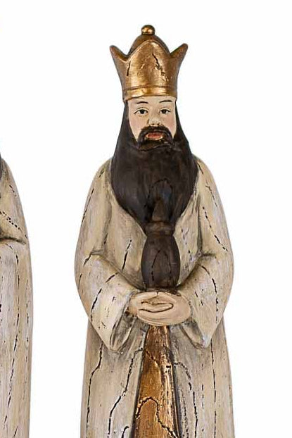 Melchior Wisemen in Antique White/Gold