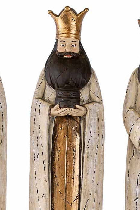 Balthasar Wisemen in Antique White/Gold