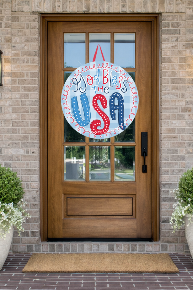 God Bless the USA Door Hanger