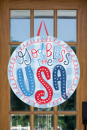 God Bless the USA Door Hanger