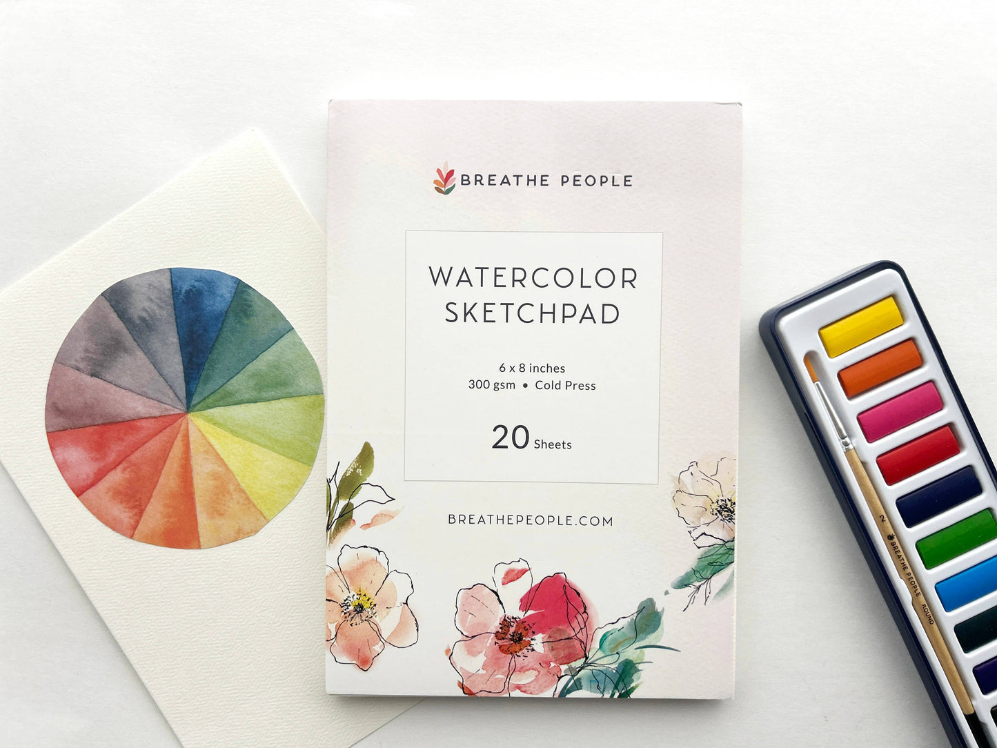 Breathe People Watercolor Sketch Pad for Creatives- Premium Art Supplies
