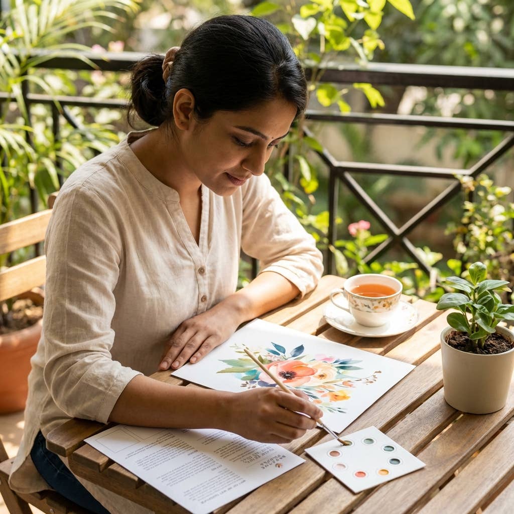 Breathe People Brilliant Bouquet All-In-One Beginner Watercolor Paint Set