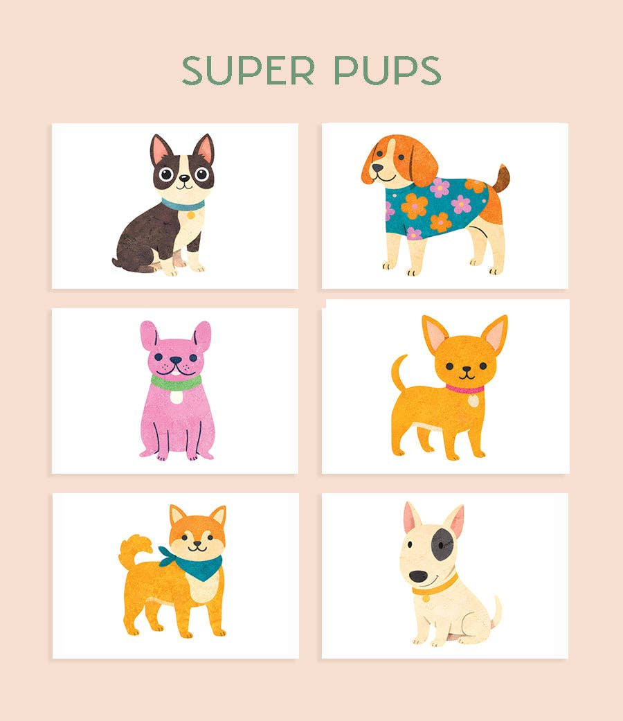 Breathe People Super Pups Watercolor Postcard Kit