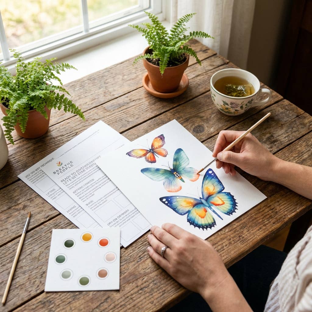 Breathe People Butterflies All-In-One Beginner Watercolor Paint Set