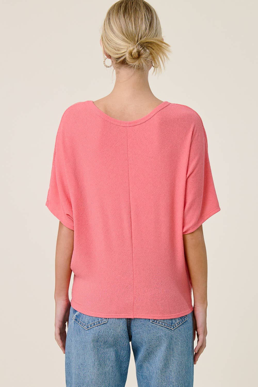 Charlotte Avery Coral Centerline Dolman Top