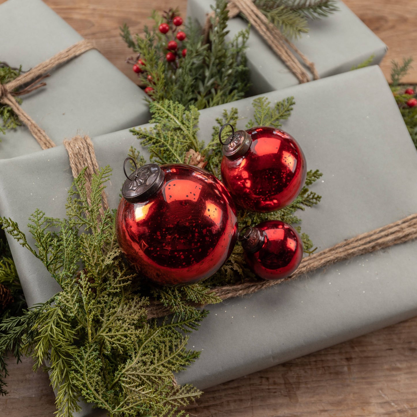 Kugel Ornament 3" Red