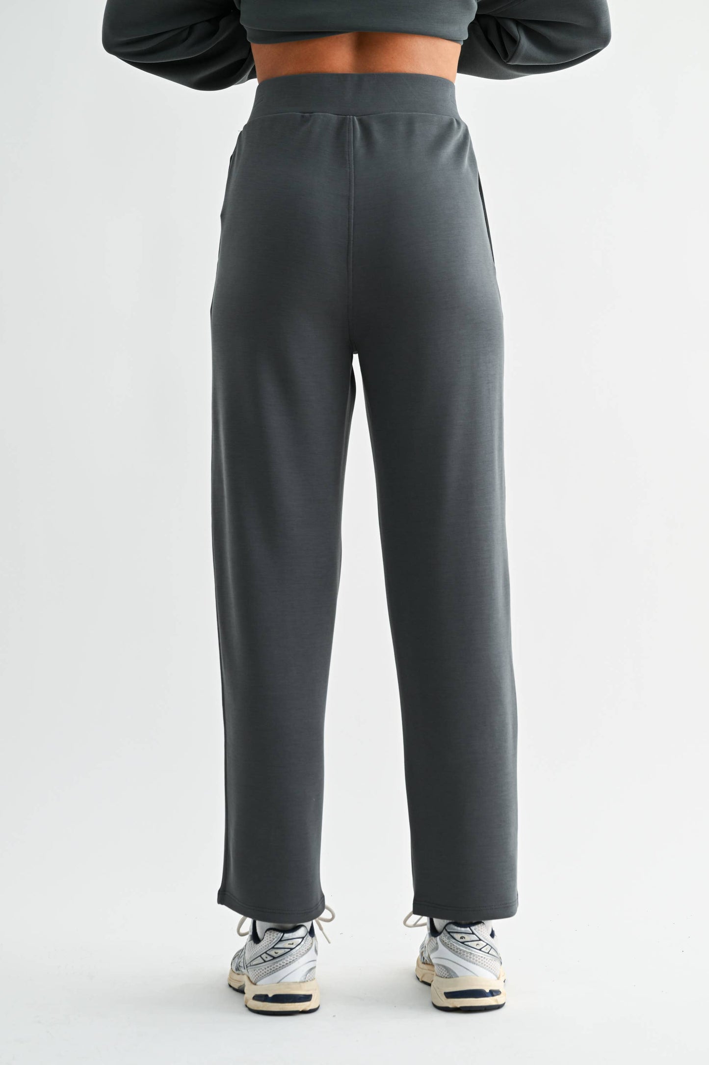 Ash Grey Soft Drape Laguna Cropped Pants