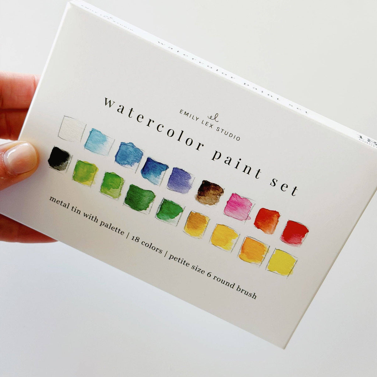 Watercolor Paint Set: 18 colors With Brush- Emily Lex