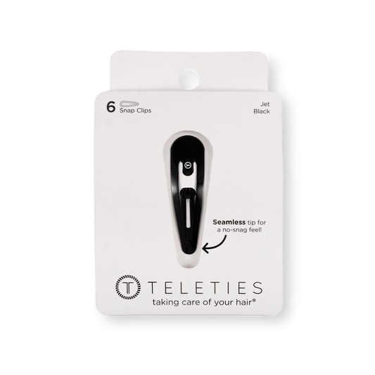 Teleties Snap Clip | Jet Black | 6 Count