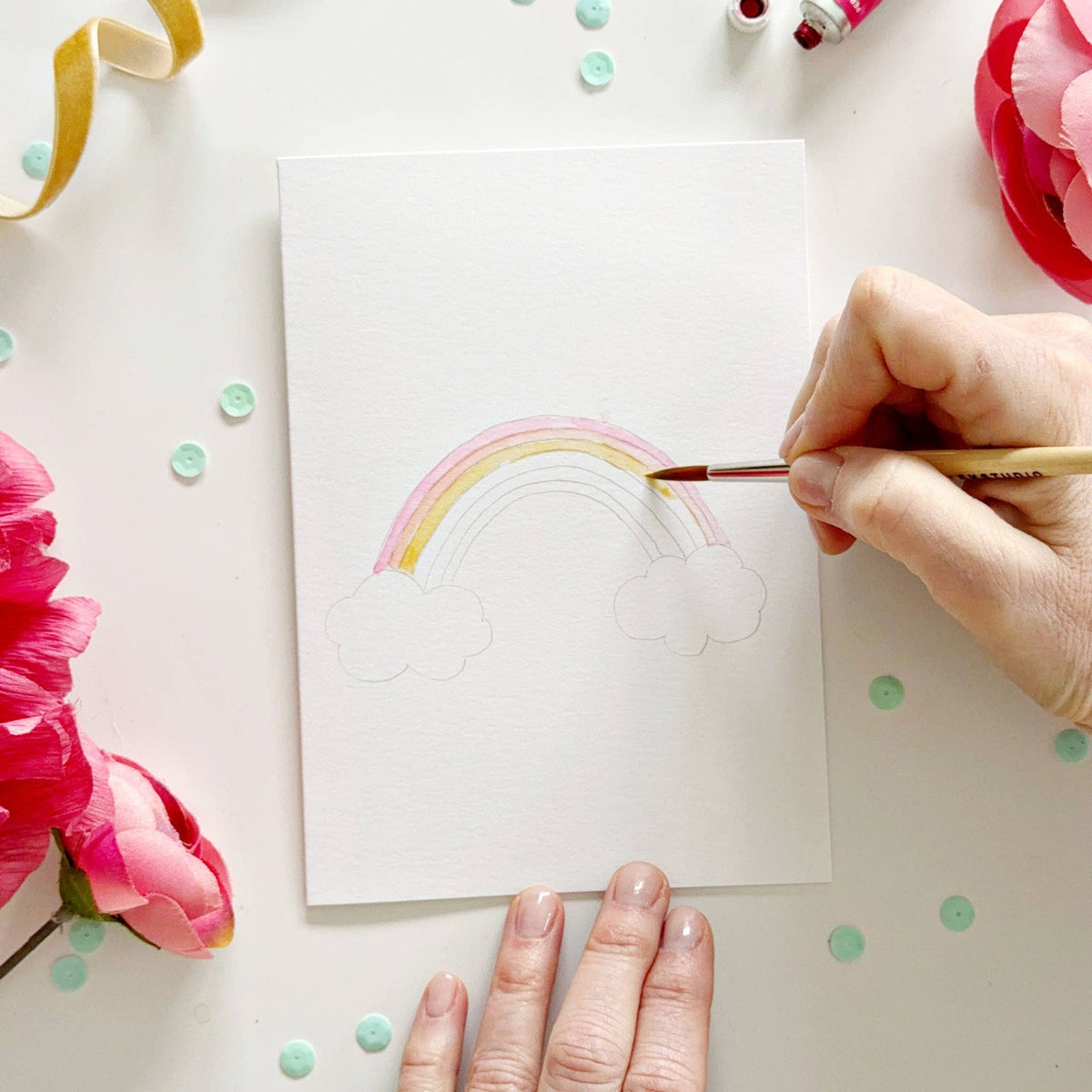 Fairytale Paintable Watercolor Notecard Set of 8- Emily Lex Studio