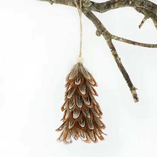 Pheasant Natural Feather Tree Ornament