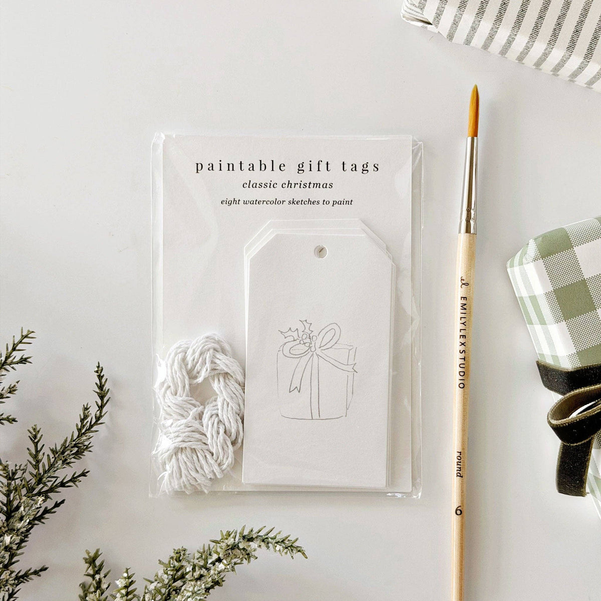 Classic Christmas Paintable Gift Tags: Emily Lex Studio