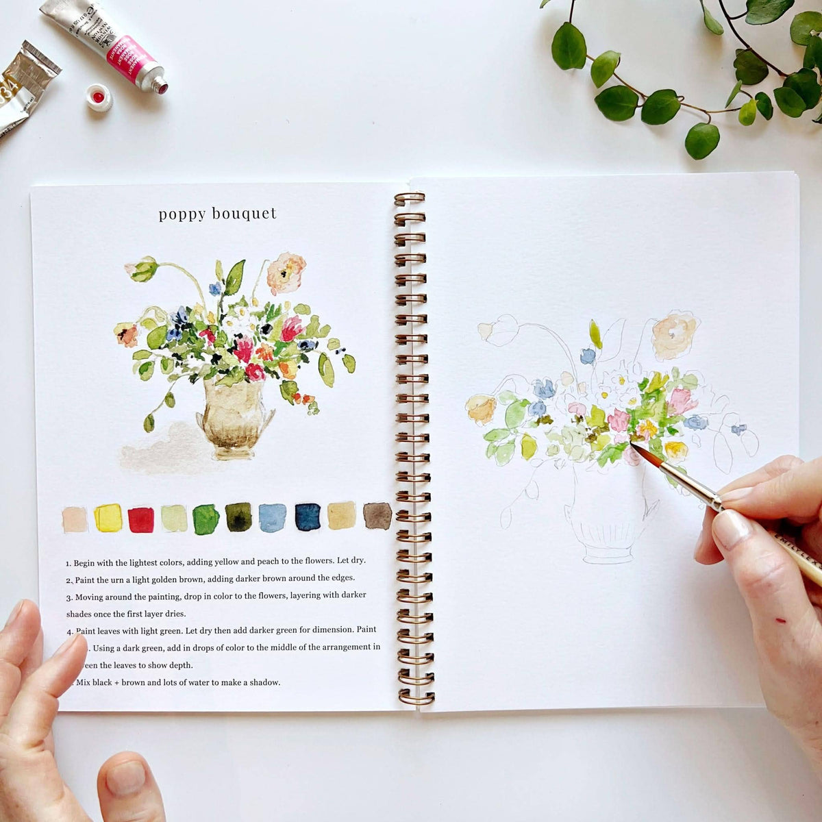 Bouquets Watercolor Workbook: Emily Lex Studio