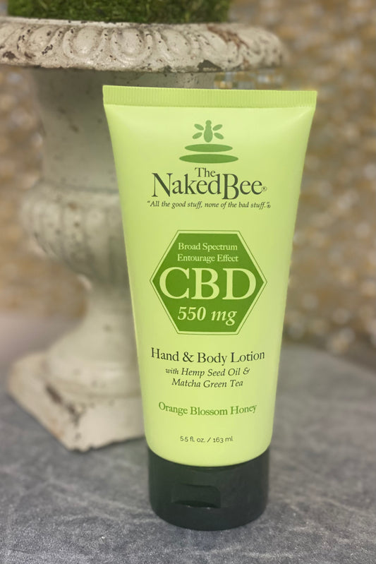 The Naked Bee Orange Blossom and Honey Broad Spectrum 550 mg CBD Hand and Body Lotion