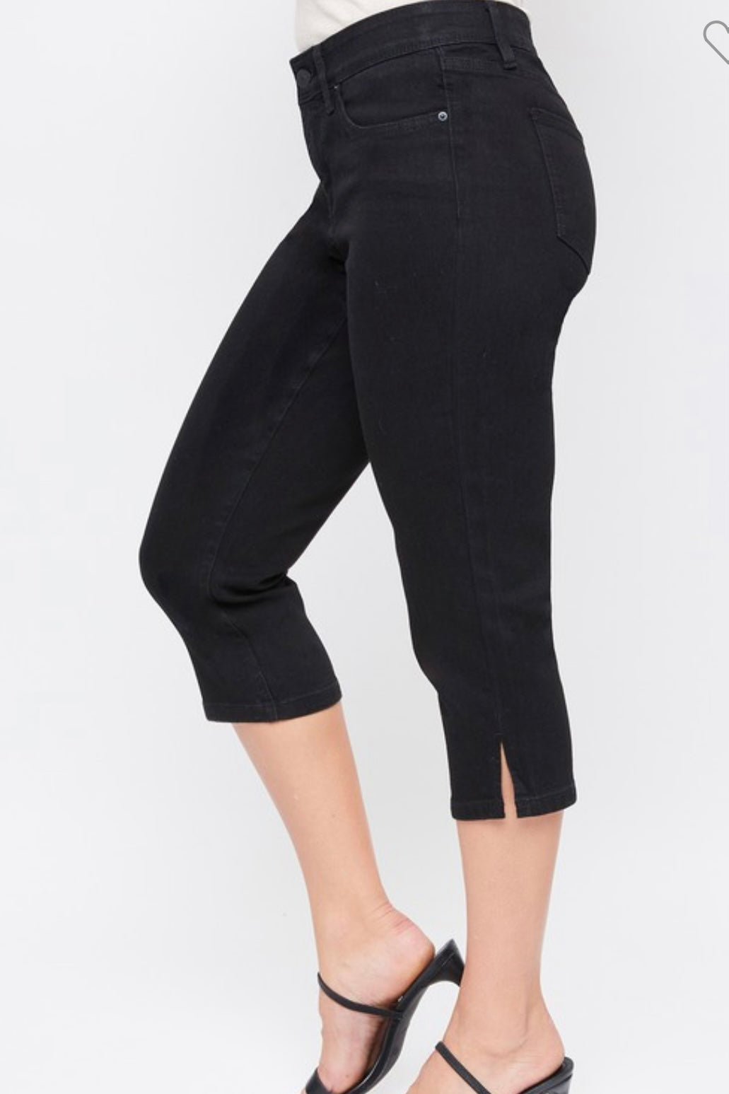 $17 SALE! Black Capri Pant with Side Slit Hem reg. $32.99