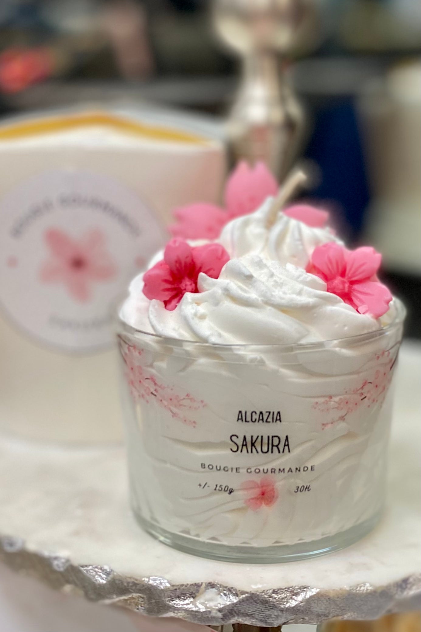 Sakura Candle from the Alcazia Collection imported from France