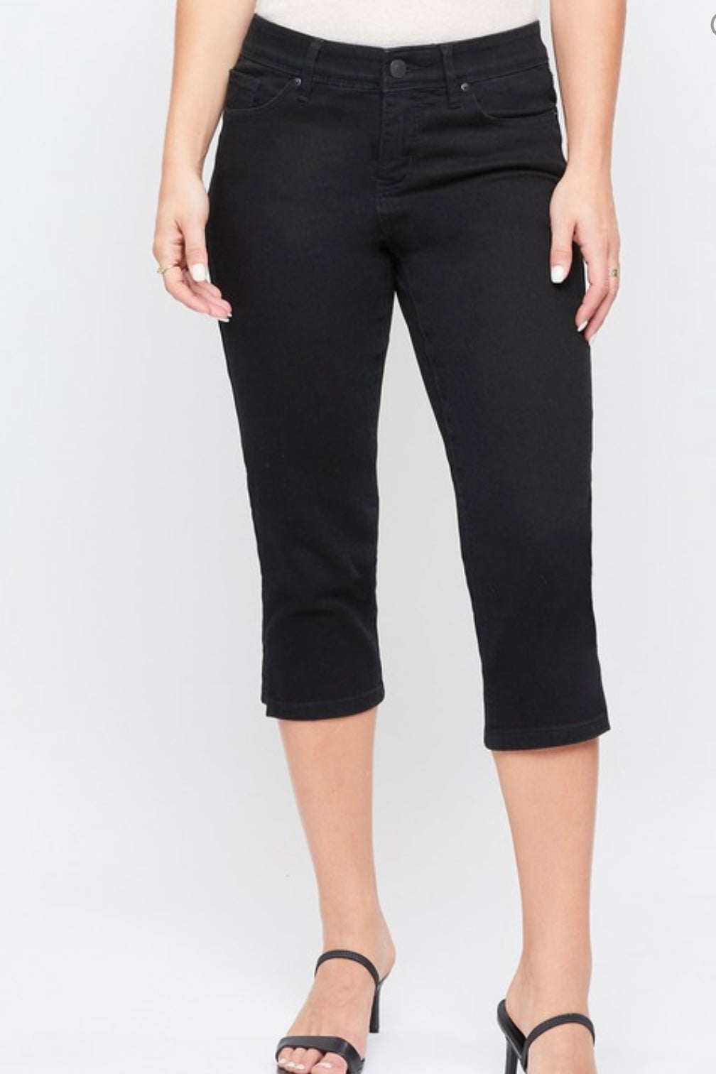 $17 SALE! Black Capri Pant with Side Slit Hem reg. $32.99