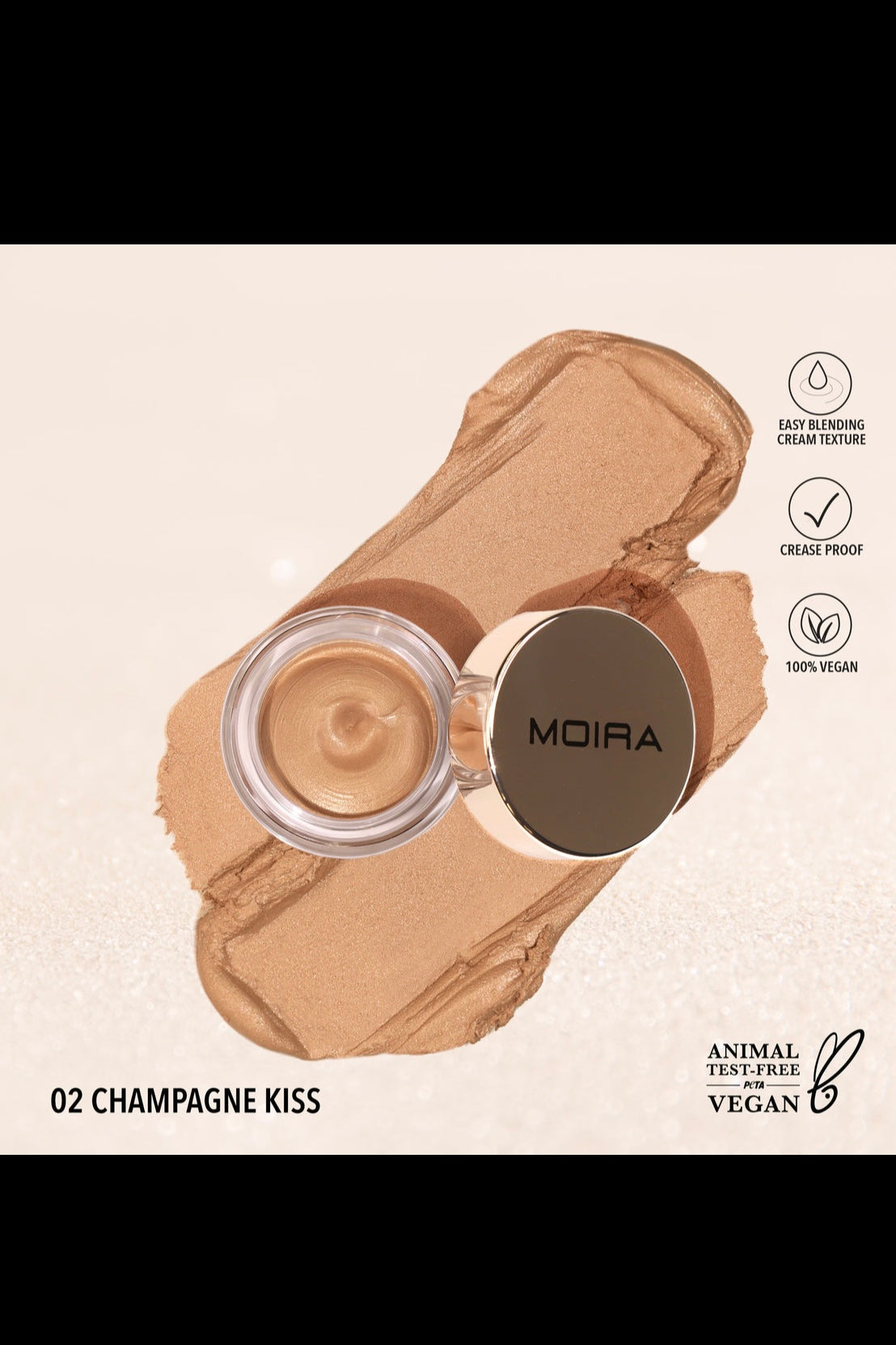 Moira Everlust Shimmer Cream Shadow - Champagne Kiss