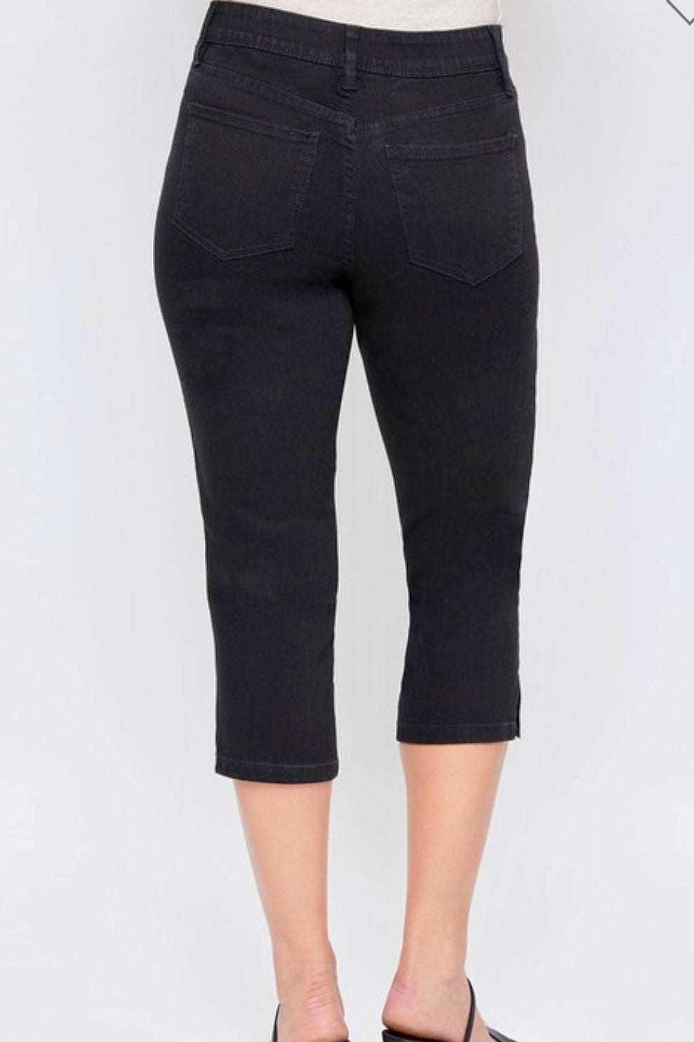 $17 SALE! Black Capri Pant with Side Slit Hem reg. $32.99