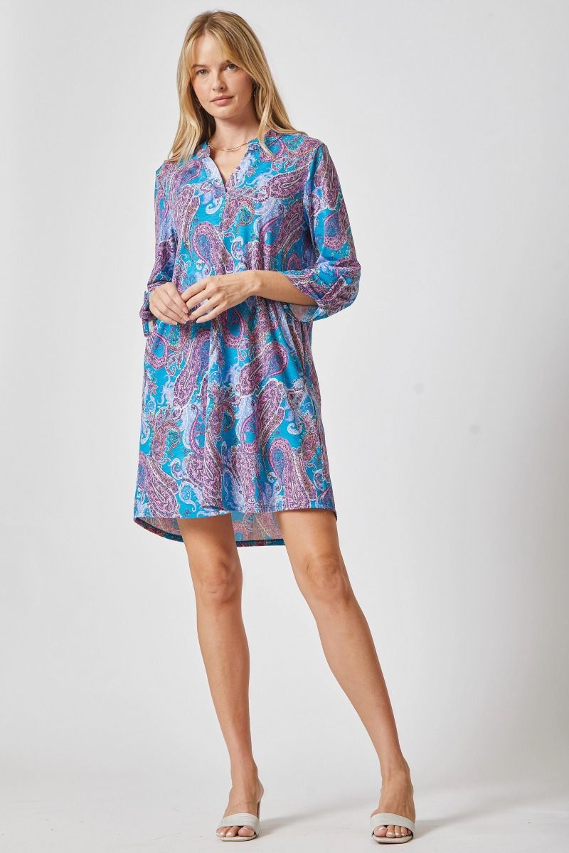 Scarlett 3/4 Sleeve A-line Shift Dress